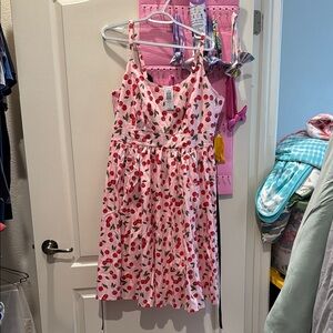 Cherry Print Pink Torrid Retro Chic Dress size 12/L/0